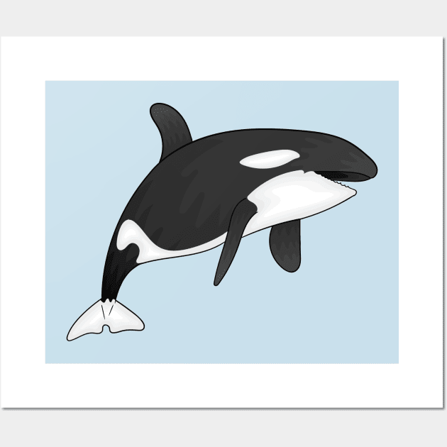 Killer whale cartoon illustration Wall Art by Cartoons of fun